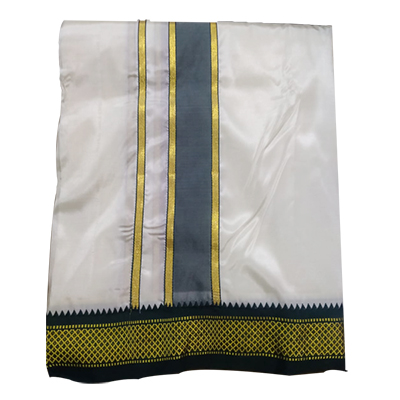 "Pure Pattu Dothi with Kanduva- CD THI-20008-003 - Click here to View more details about this Product